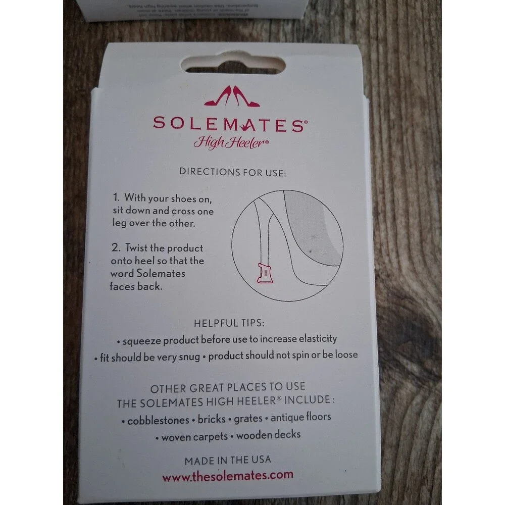 NEW! Bundle of 4 Solemates High Heel Protectors, Clear Narrow